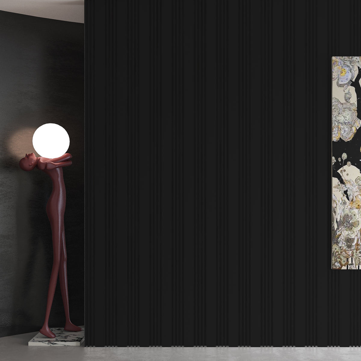 Black Silk Dual-Profile Wall Panel