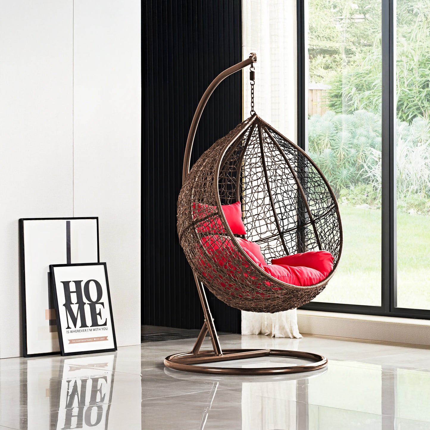 Chelo Outdoor Swing Chair - Brown