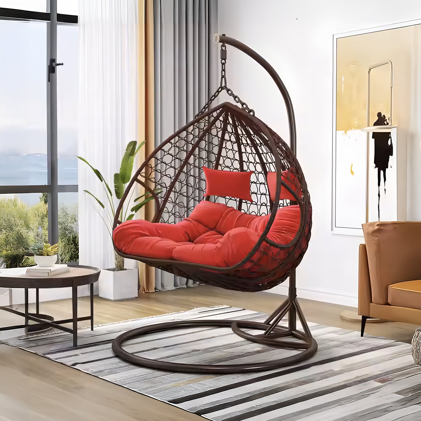 Soho Outdoor Swing Chair - Brown