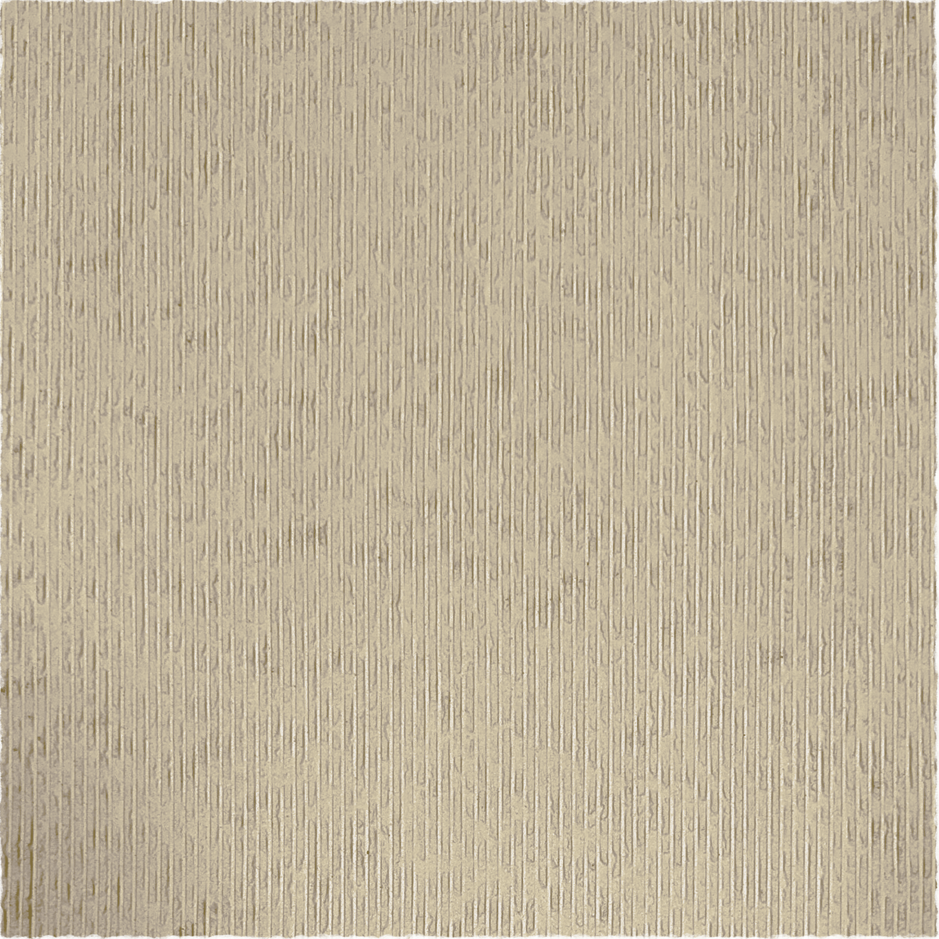 A close-up of Landmark Decor's Cut Stone Sheet - Beige, showcasing its textured surface with vertical, slightly irregular lines that resemble wood grain or fabric patterns.