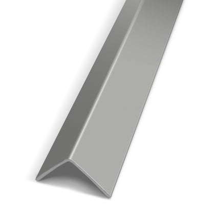A close-up of the Landmark Decor Slate Grey Carbon Sheet Corner, featuring a sleek 90-degree bend and smooth slate grey finish, is displayed against a white background—ideal for installing modern wall panels or carbon sheet wall panels in contemporary interiors.