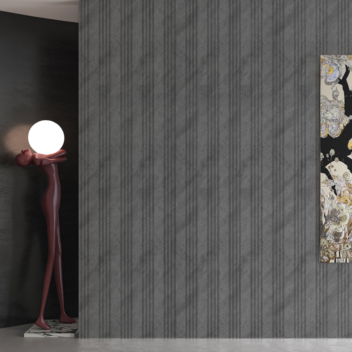 Baoga Dark Grey Dual-Profile Wall Panel