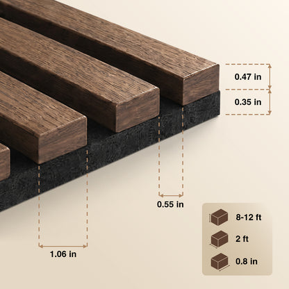 Black Ebony Acoustic Slat Wall Panel