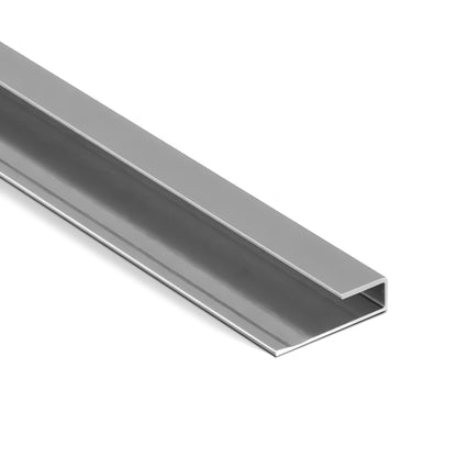 The Landmark Decor PVC Wall L Shape Strip, featuring a smooth finish, is ideal for panel edges in wall panel installations and is shown angled against a white background.