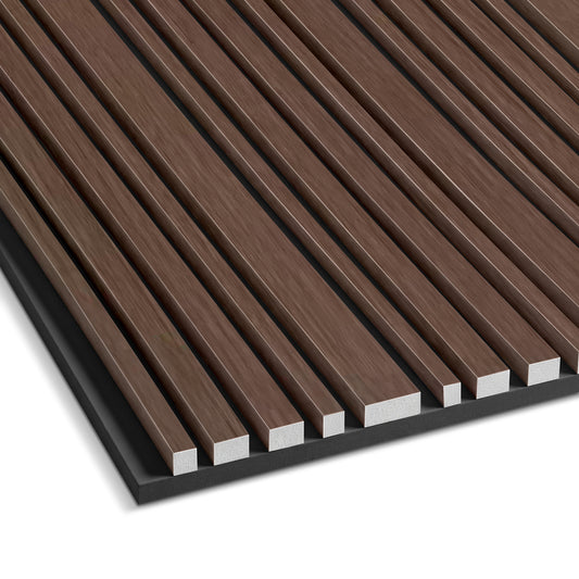 Dark Walnut Wood PVC Acoustic Panel