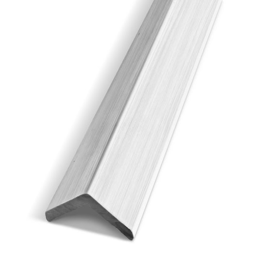 The Landmark Decor Arctic Frost Exterior Panel Corner, perfect for exterior wall and WPC panel corners, is displayed diagonally on a white background with its corner facing forward.