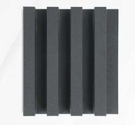 Dark Gray WPC Fluted Slat Wall Panel