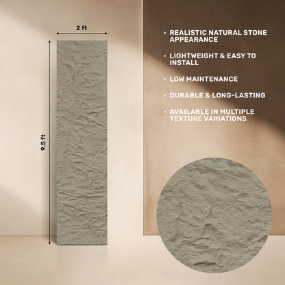 Light Golden Hemp PU Stone Panel