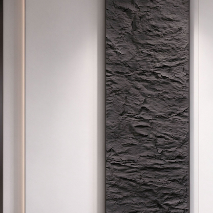 Elegant Black PU Stone Panel