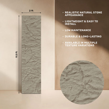 Light Golden Hemp PU Stone Panel