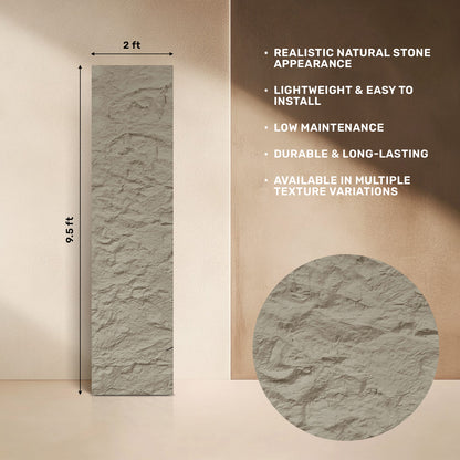 Light Golden Hemp PU Stone Panel