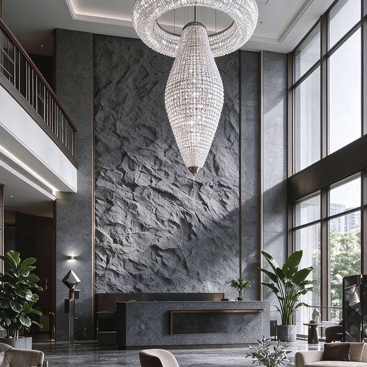 Clear Water Grey PU Stone Panel