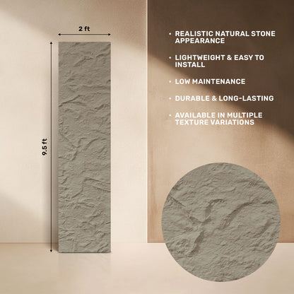Light Golden Hemp PU Stone Panel