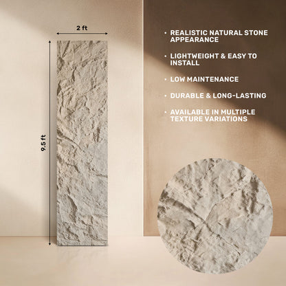 Light Golden Hemp PU Stone Panel