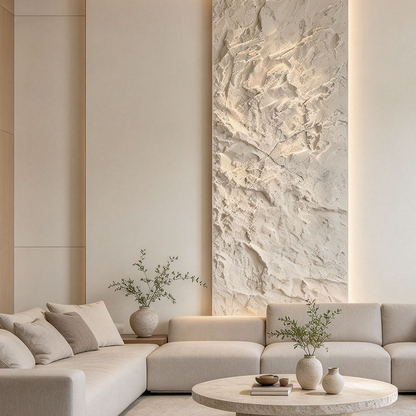 Light Golden Hemp PU Stone Panel