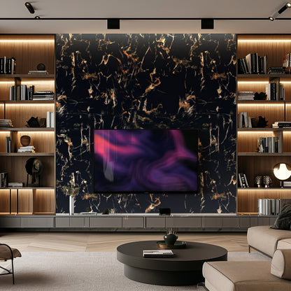 Gold and Copper Marble Durable PVC Wall