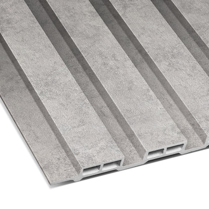 Light Ash Concrete Dual-Profile Wall Panel