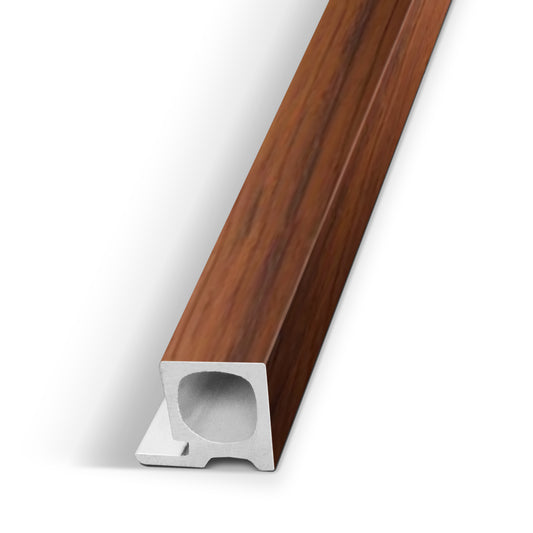 Red-Brown Fir Wood Texture Interior WPC Panel End Piece