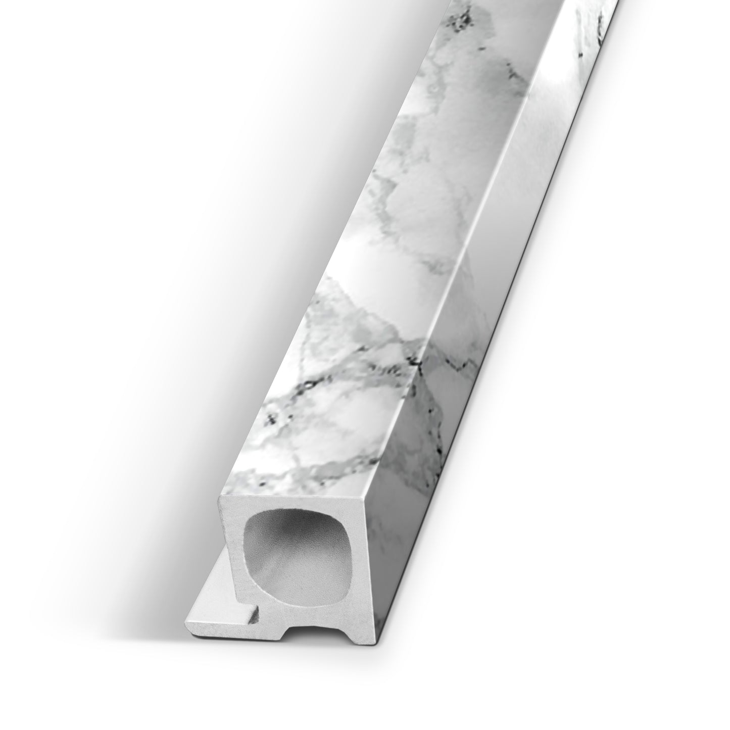White Marble Interior WPC Panel End Piece