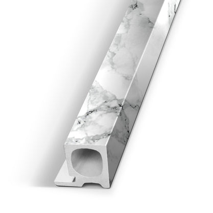 White Marble Interior WPC Panel End Piece