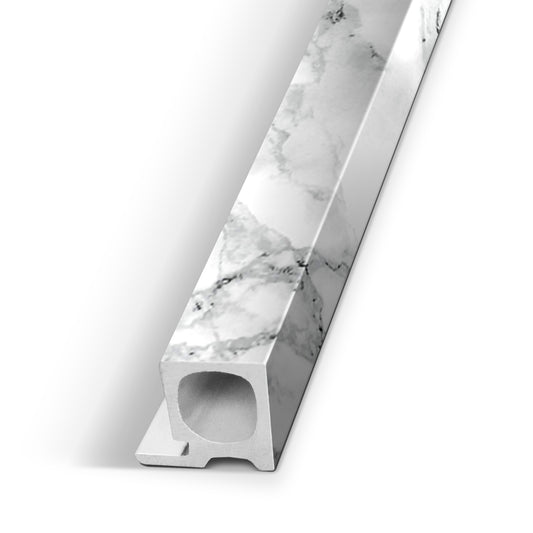 White Marble Interior WPC Panel End Piece