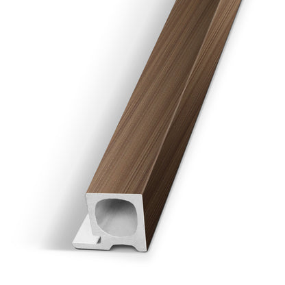 Cognac Chevron Interior WPC Panel End Piece
