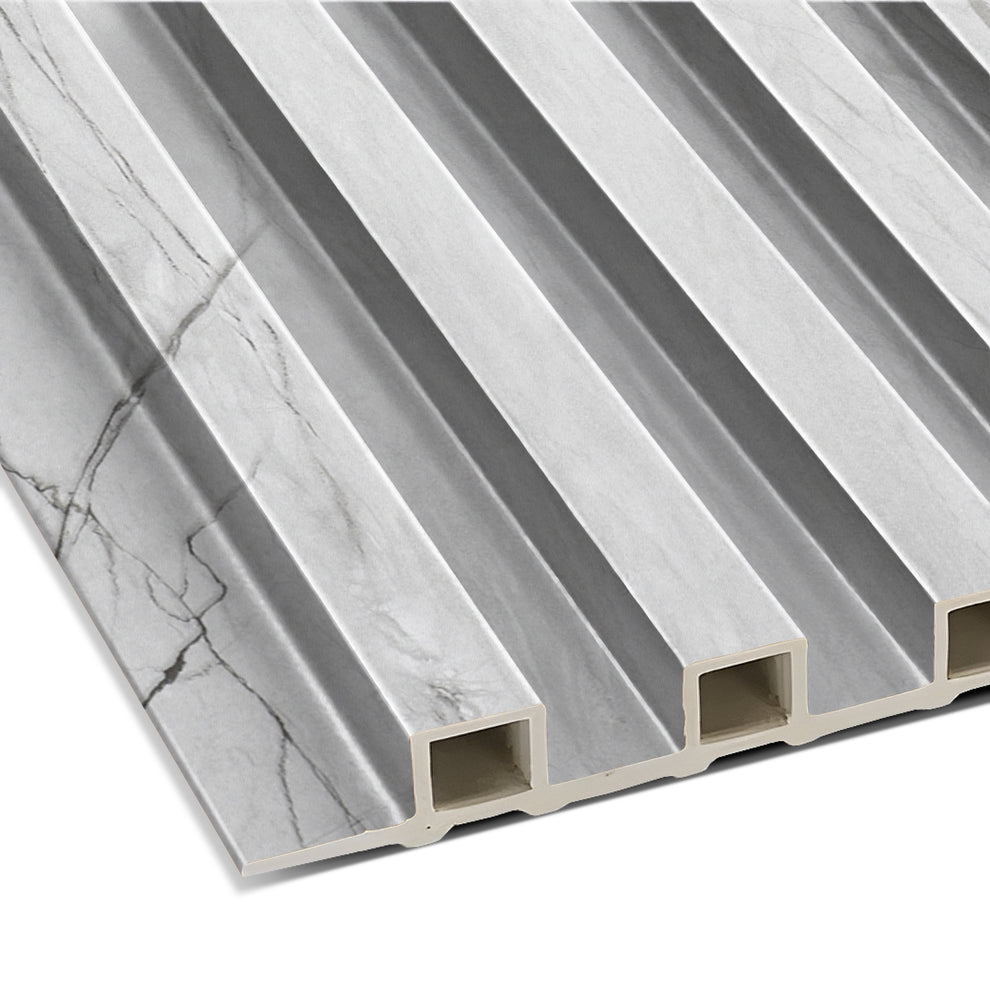 Silver Crest Marble WPC Fluted Slat Wall Panel – Landmark Decor