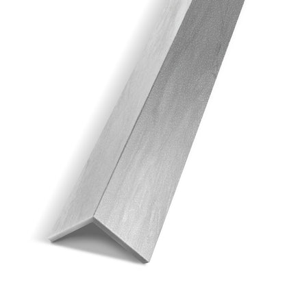 The Landmark Decor Silver Crest Marble Interior WPC Panel Corner, shown on a white background, features a metallic L-shaped brushed finish—ideal for reinforcing wall panel corners and upgrading modern interiors.