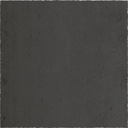 The Landmark Decor Travertine Stone Sheet - Black features a flat, dark gray concrete look with a slightly rough texture and subtle shading, mimicking the natural stone finish of flexible stone veneers.