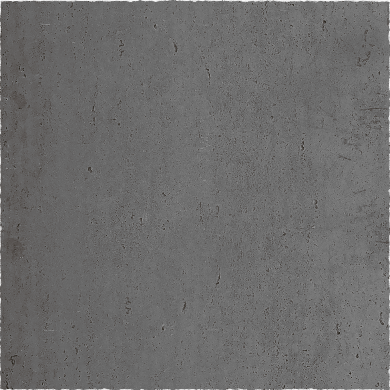 The Landmark Decor Travertine Stone Sheet - Grey features a flat, gray concrete look with a subtly rough texture and small imperfections, mimicking the natural finish of lightweight stone sheets.