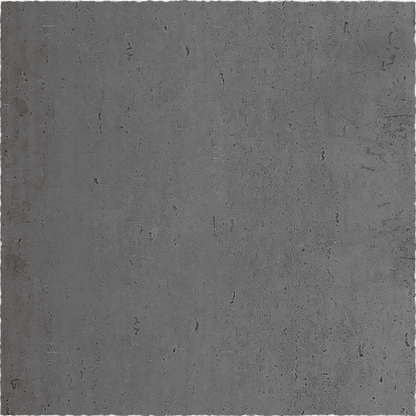 The Landmark Decor Travertine Stone Sheet - Grey features a flat, gray concrete look with a subtly rough texture and small imperfections, mimicking the natural finish of lightweight stone sheets.