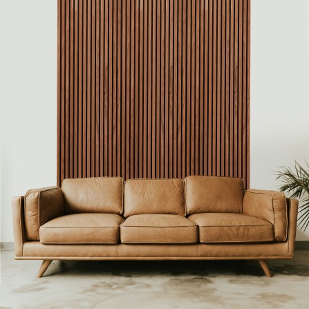 Light Walnut Acoustic Slat Wall Panel