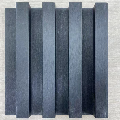 Space Gray WPC Fluted Slat Wall Panel