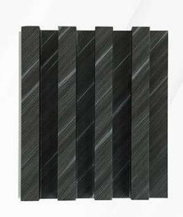 Carbon Black with Diagonal Texture WPC Fluted Slat Wall Panel