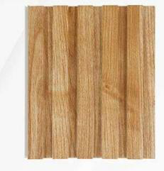 Natural Wood Color WPC Fluted Slat Wall Panel